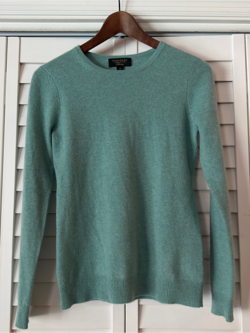 100% Cashmere Charter Club Luxury Crewneck Teal Sweater - Size XS